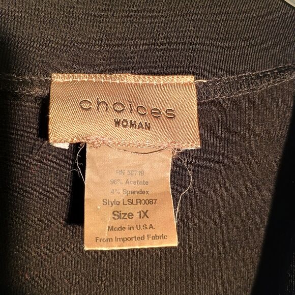 Boho Style Women's Embroidered Cardigan with Tie Front – Black Floral Knit Sweat - Picture 3 of 4